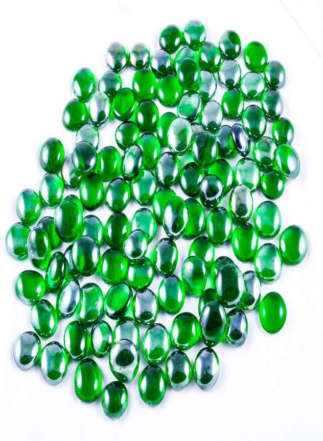 Firstly Glass Pebbles for Aquarium Decorative Vase Filler Craft Garden Decoration, Decorative Stones/Pebbles (400g)(Green) - Image 2